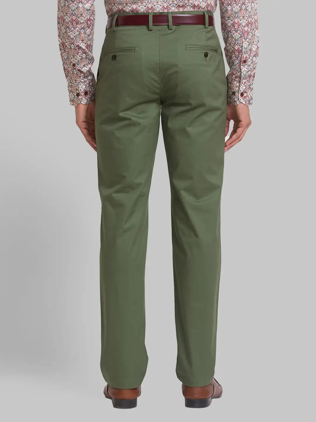 Men Regular Fit Blue Chinos & Trouser