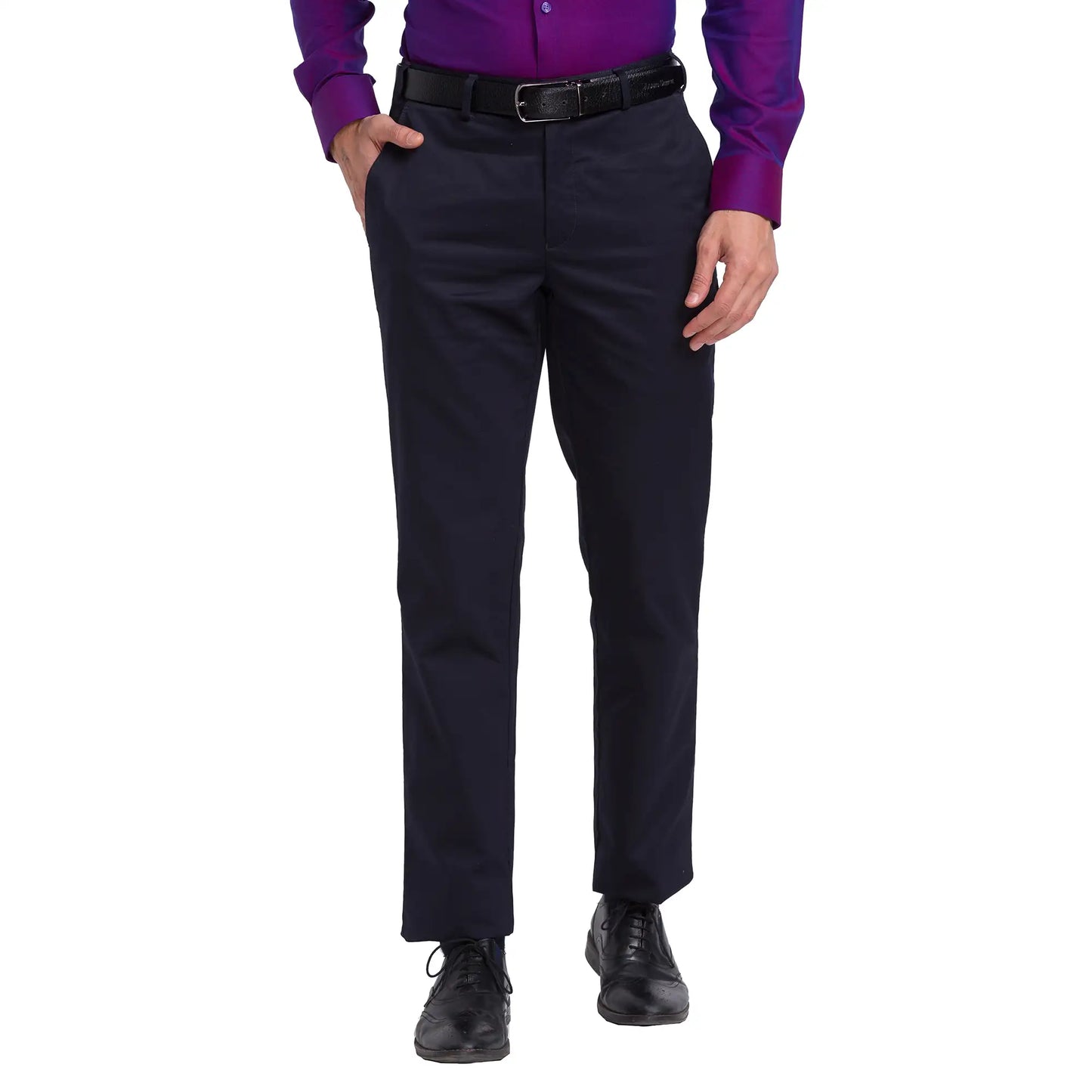Men Slim Fit Brown Chinos