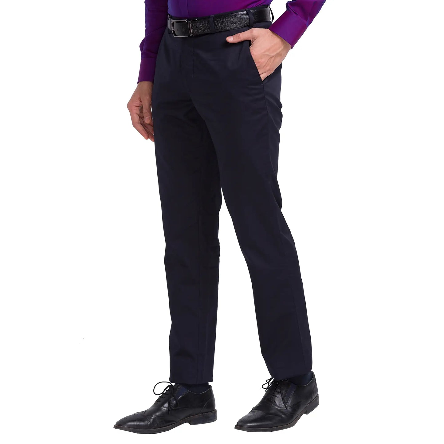 Men Slim Fit Brown Chinos