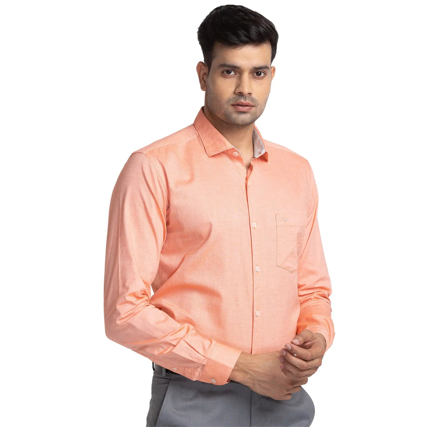 Men Regular Fit Light Blue Chinos