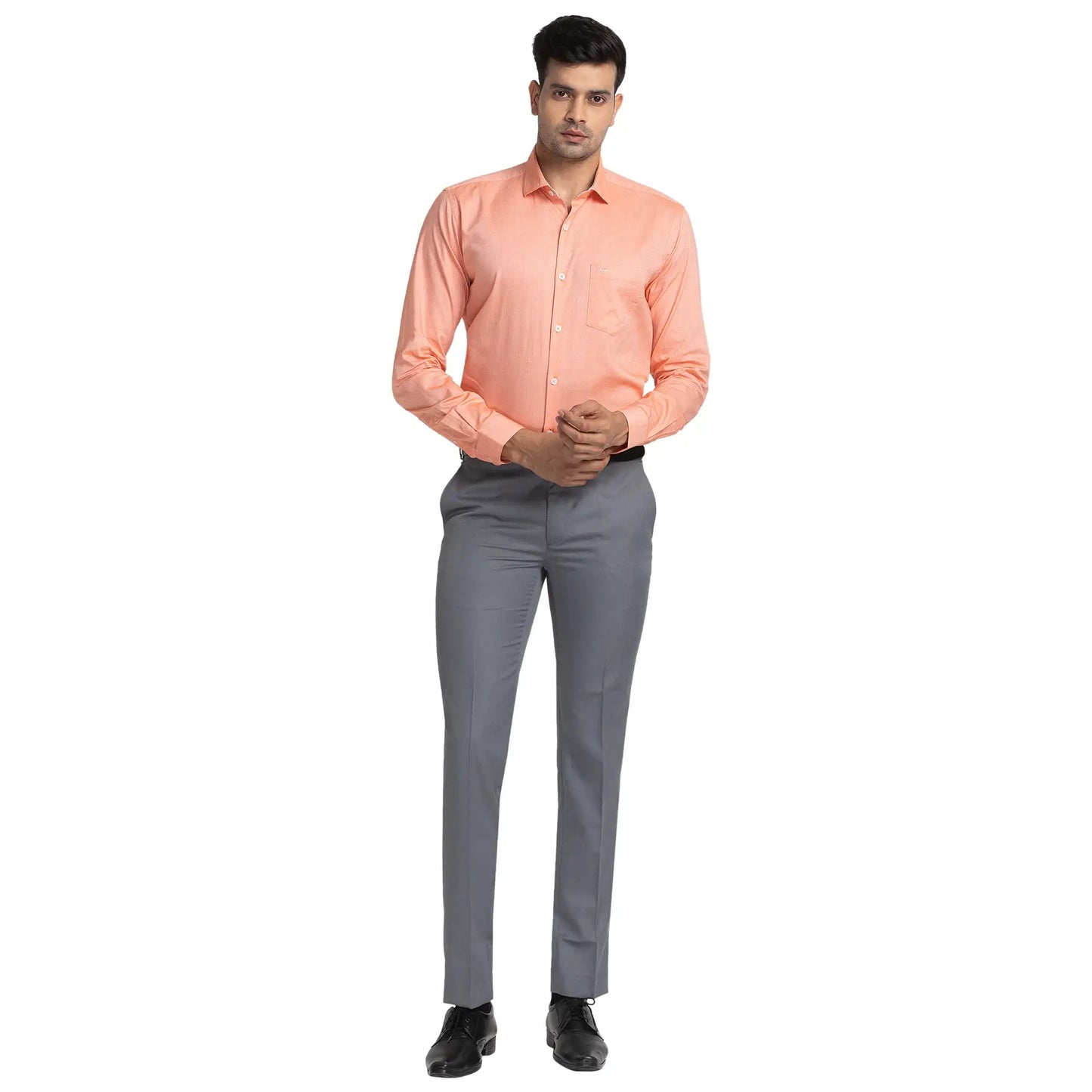 Men Regular Fit Light Blue Chinos