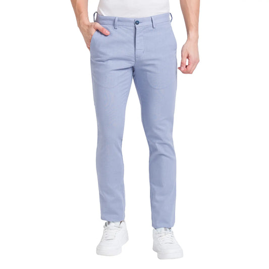 Men Regular Fit Khaki Chinos