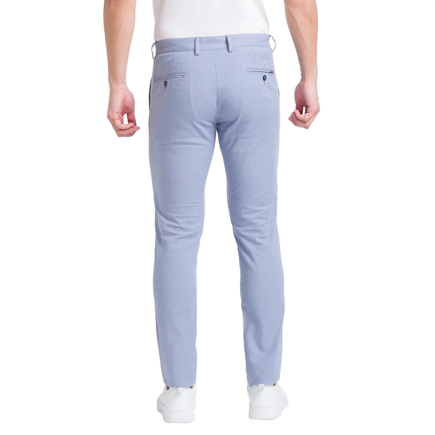Men Regular Fit Khaki Chinos