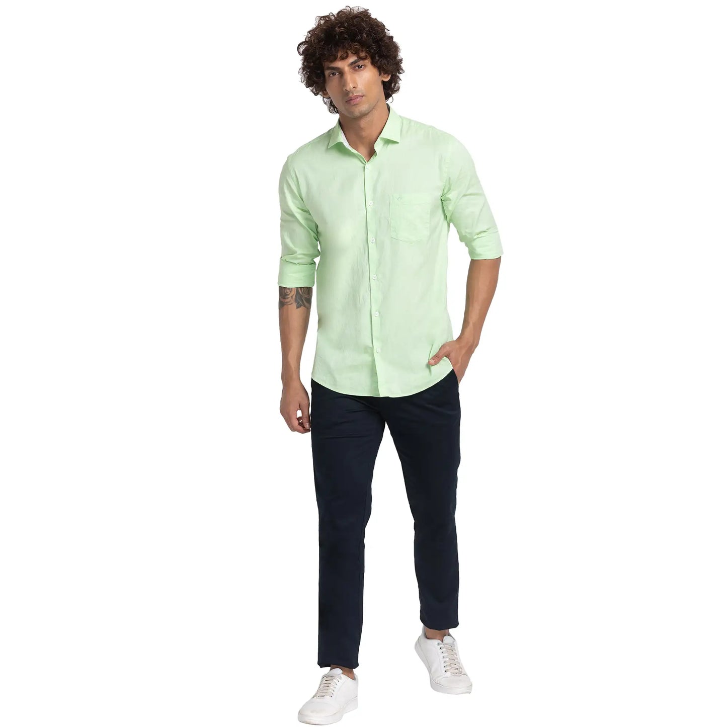 Men Regular Fit Light Fawn Chinos