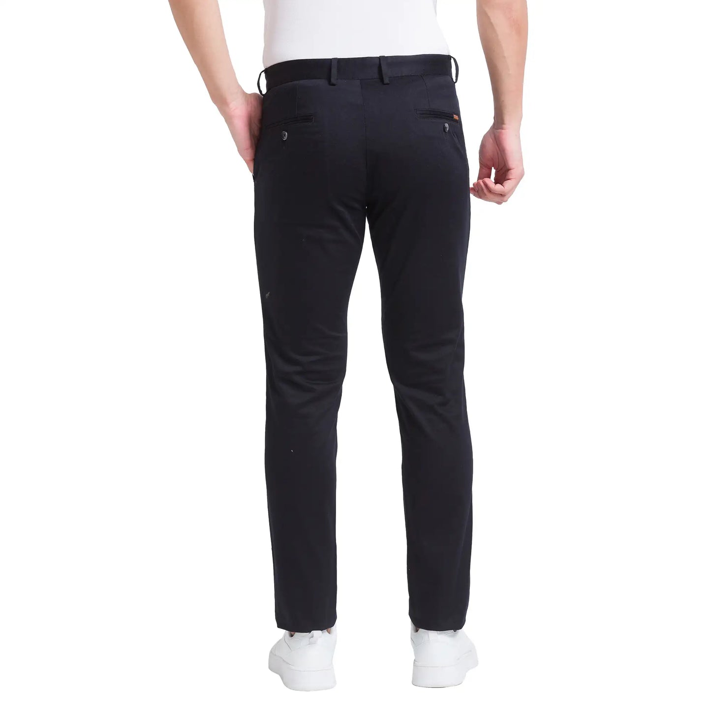 Men Regular Fit Blue Chinos