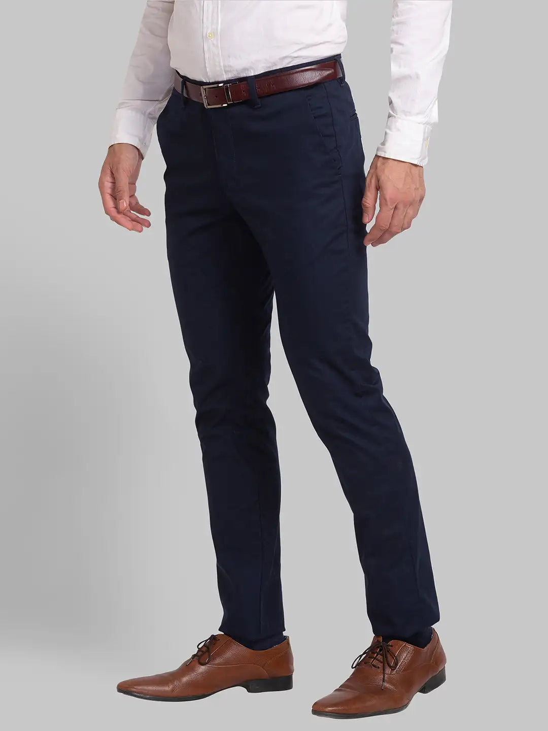 Men Regular Fit Black Chinos & Trouser