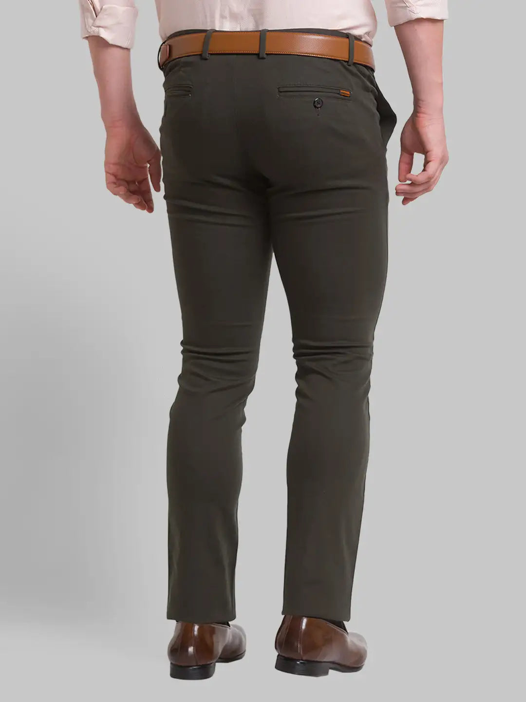 Men Super Slim Fit Blue Chinos & Trouser