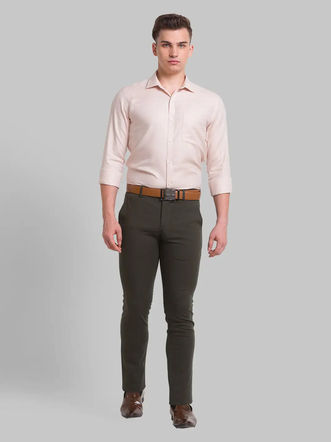 Men Super Slim Fit Blue Chinos & Trouser