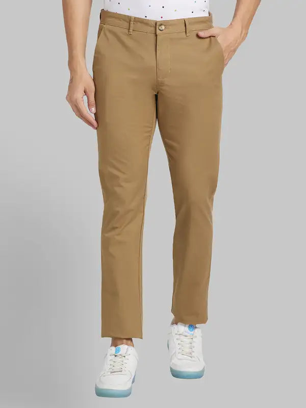 Men Regular Fit Blue Chinos