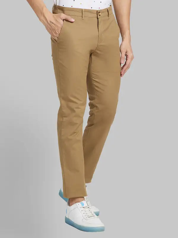 Men Regular Fit Blue Chinos