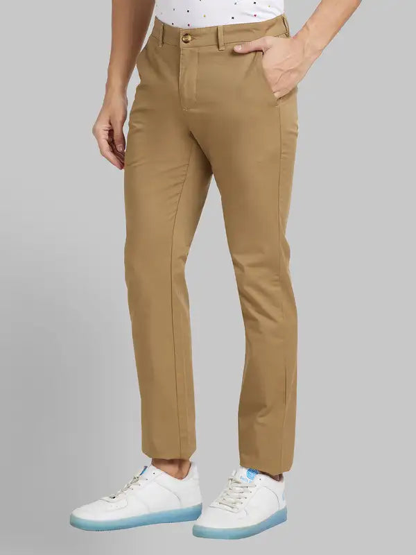 Men Regular Fit Blue Chinos