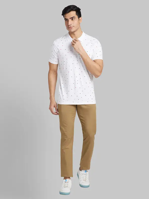 Men Regular Fit Blue Chinos