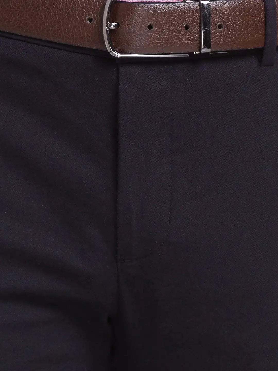 Park Avenue Men Green Solid Neo Fit Cotton Blend Trouser