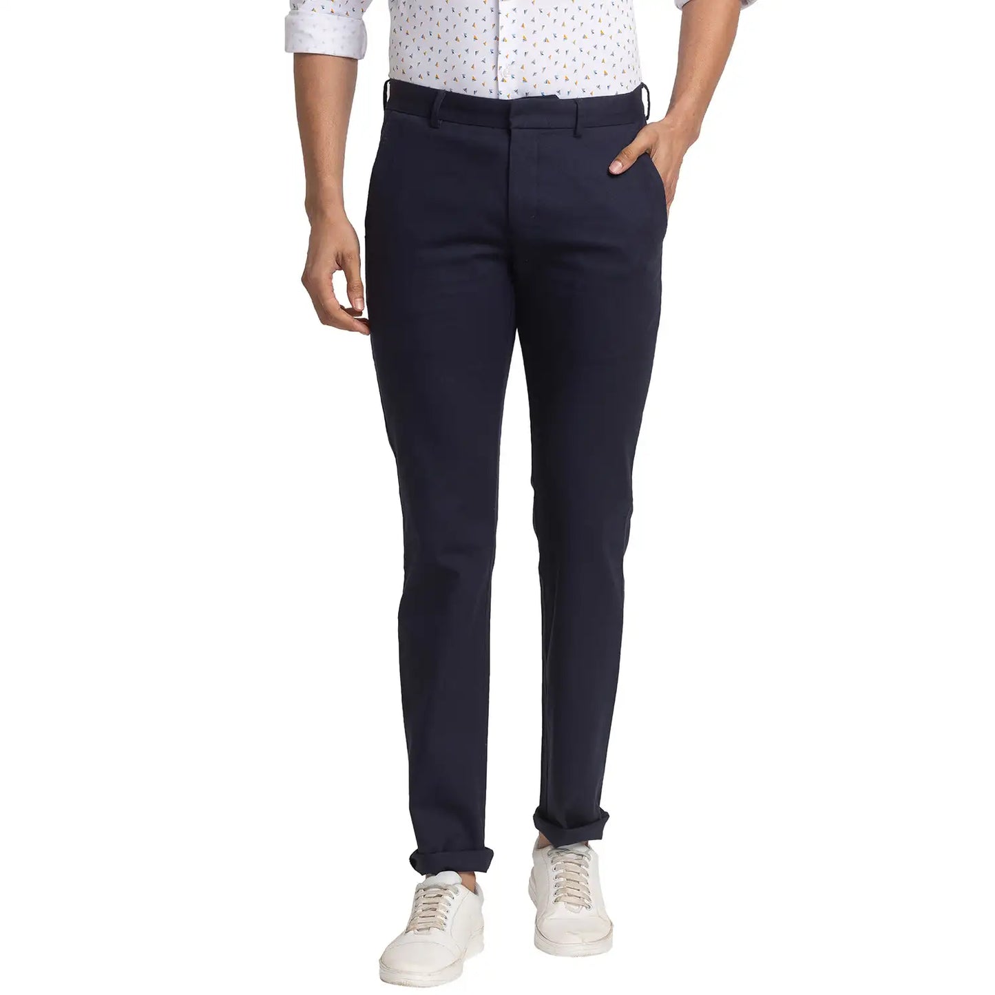 Men Regular Fit Brown Chinos