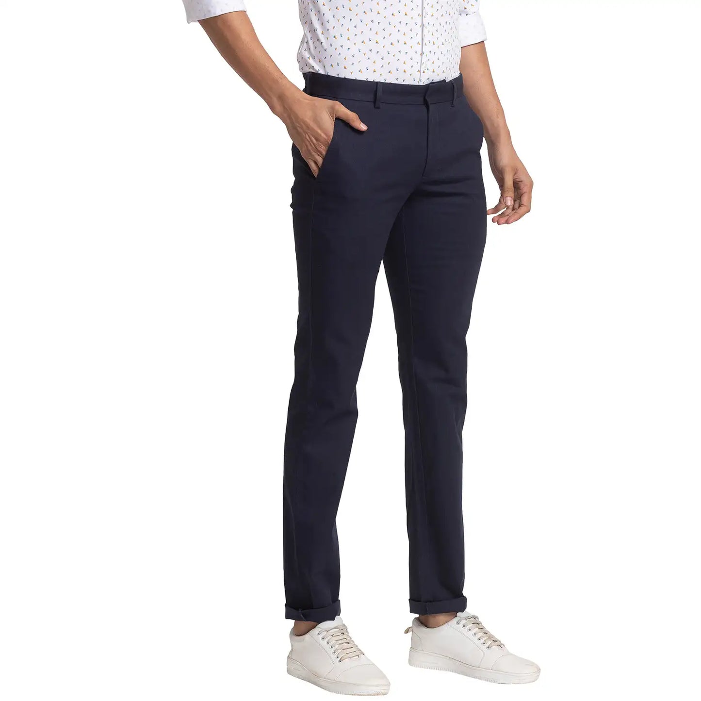 Men Regular Fit Brown Chinos