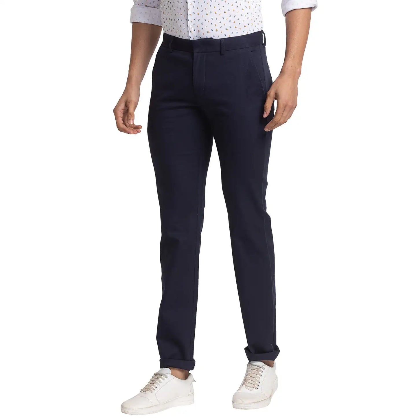 Men Regular Fit Brown Chinos
