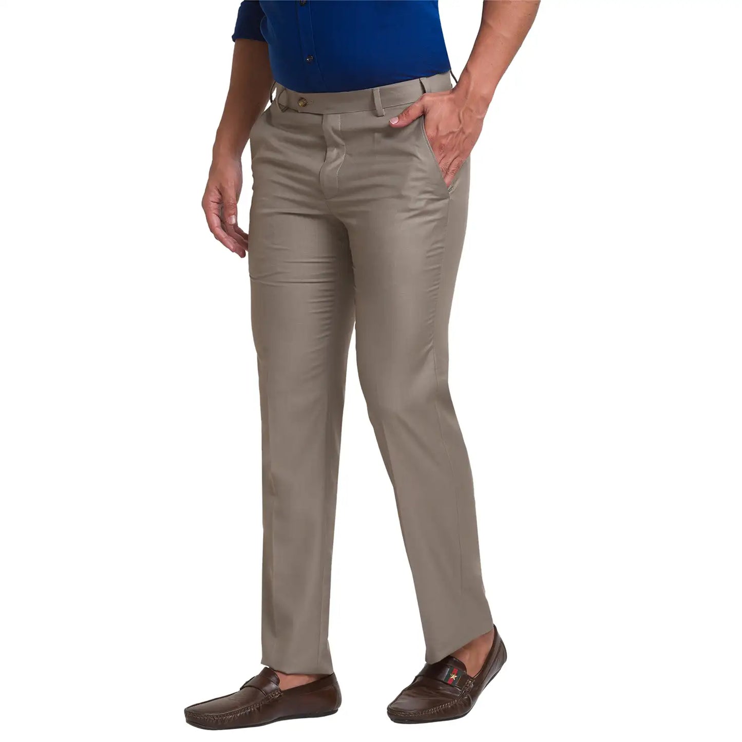 Men Slim Fit Dark Blue Trouser