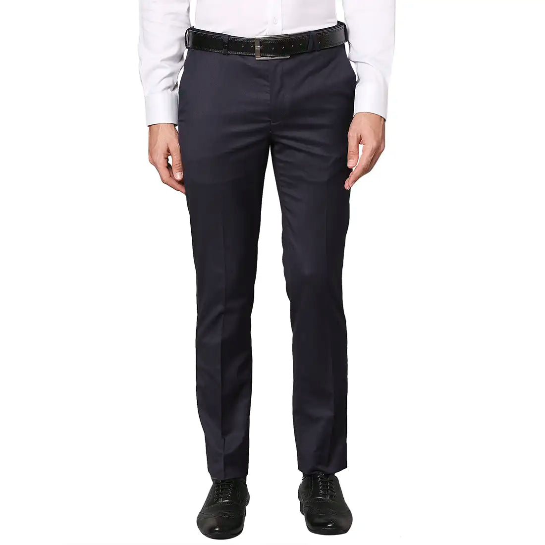 Men Slim Fit Dark Blue Trouser