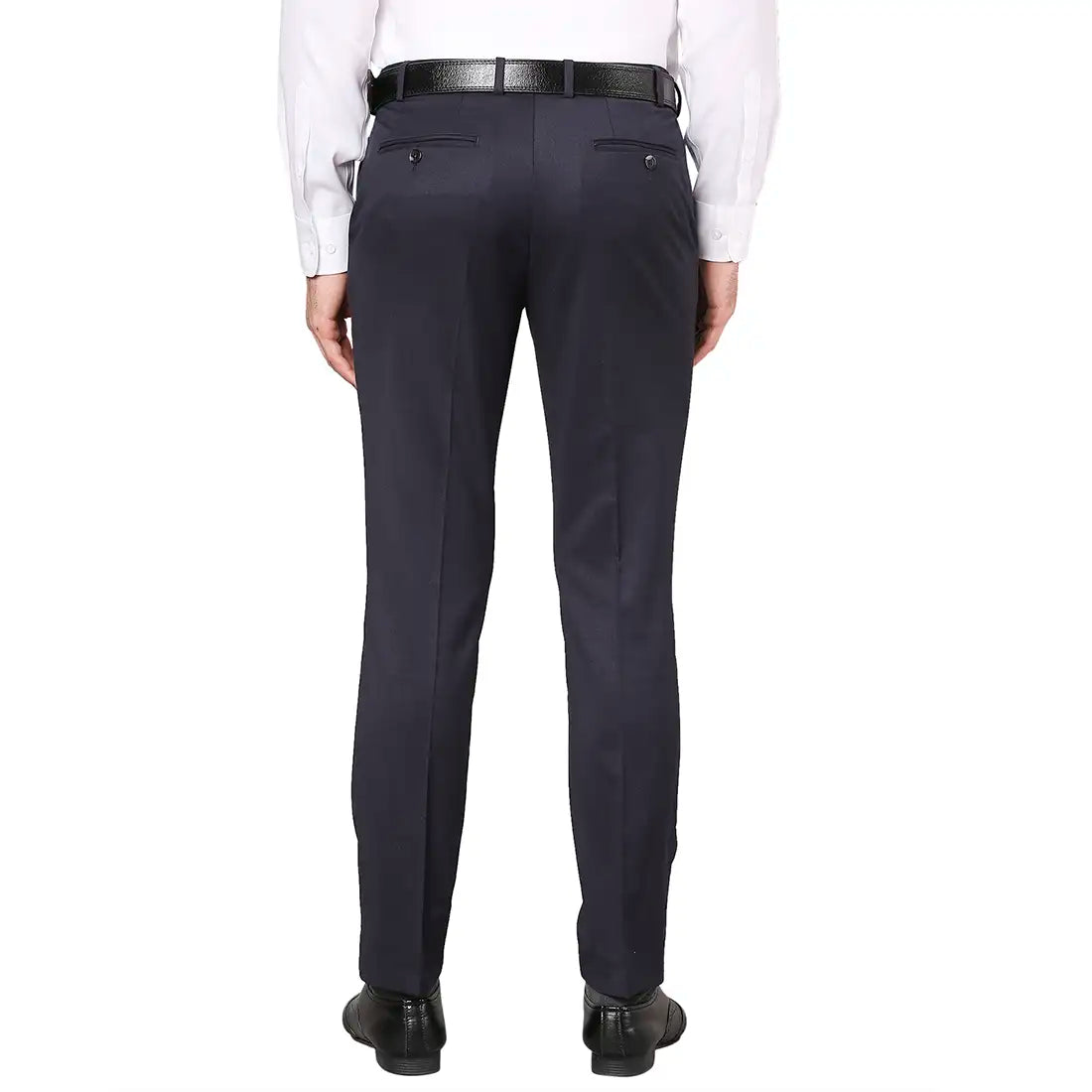 Men Slim Fit Dark Blue Trouser