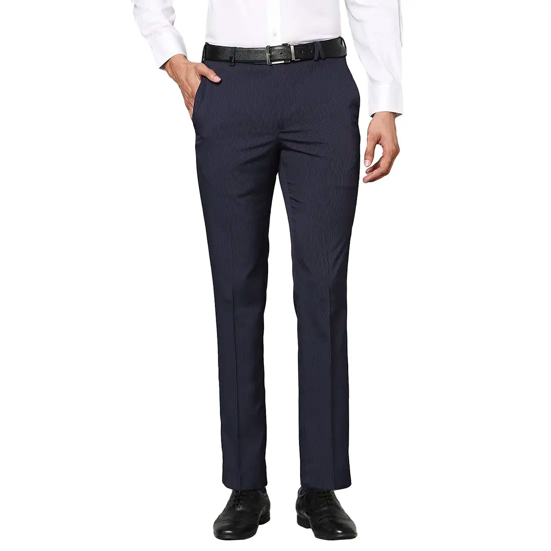 Men Slim Fit Dark Grey Trouser