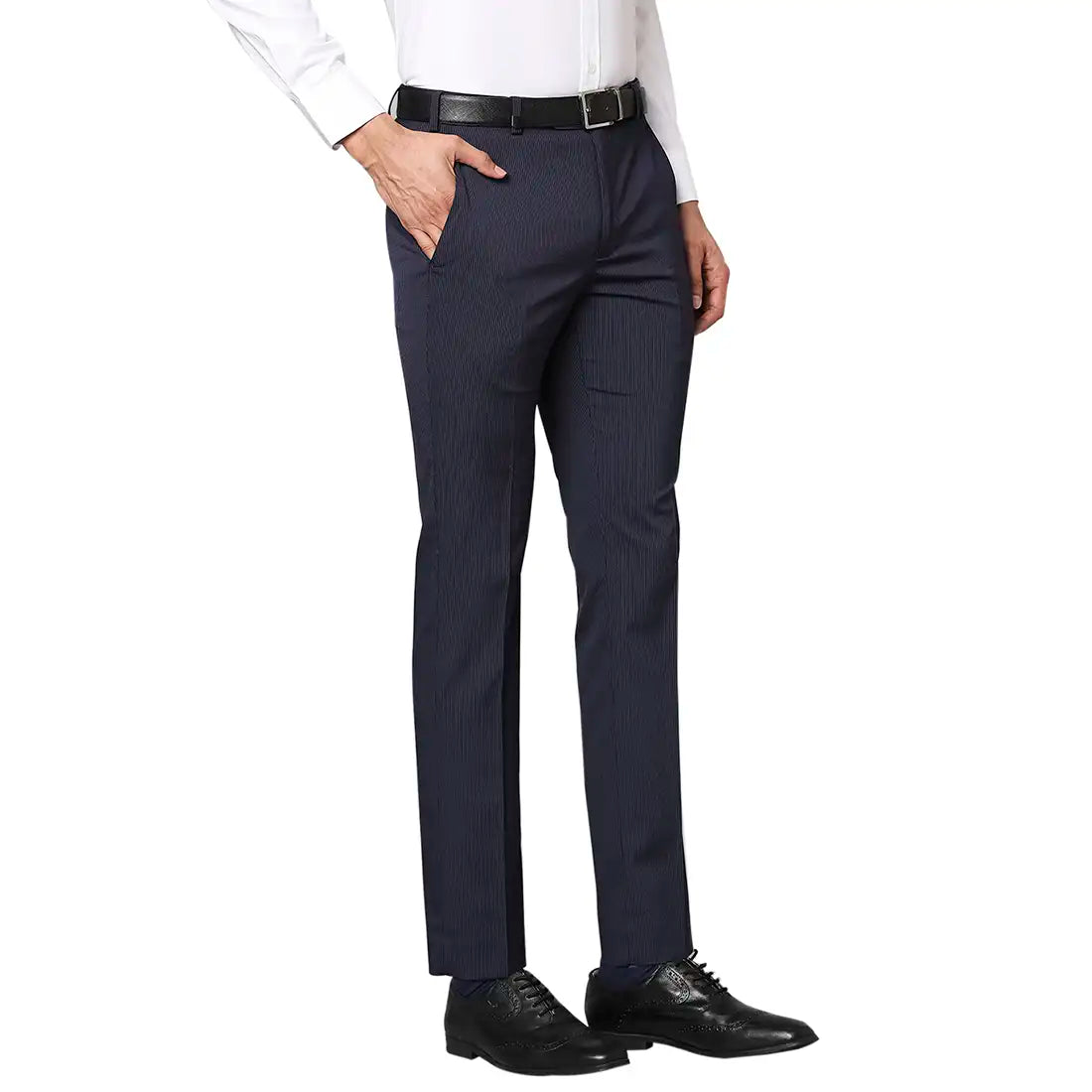 Men Slim Fit Dark Grey Trouser