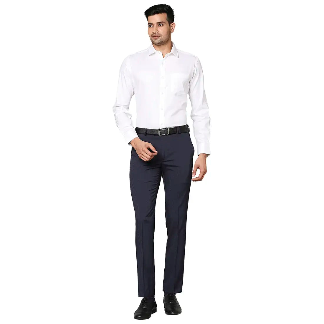 Men Slim Fit Dark Grey Trouser