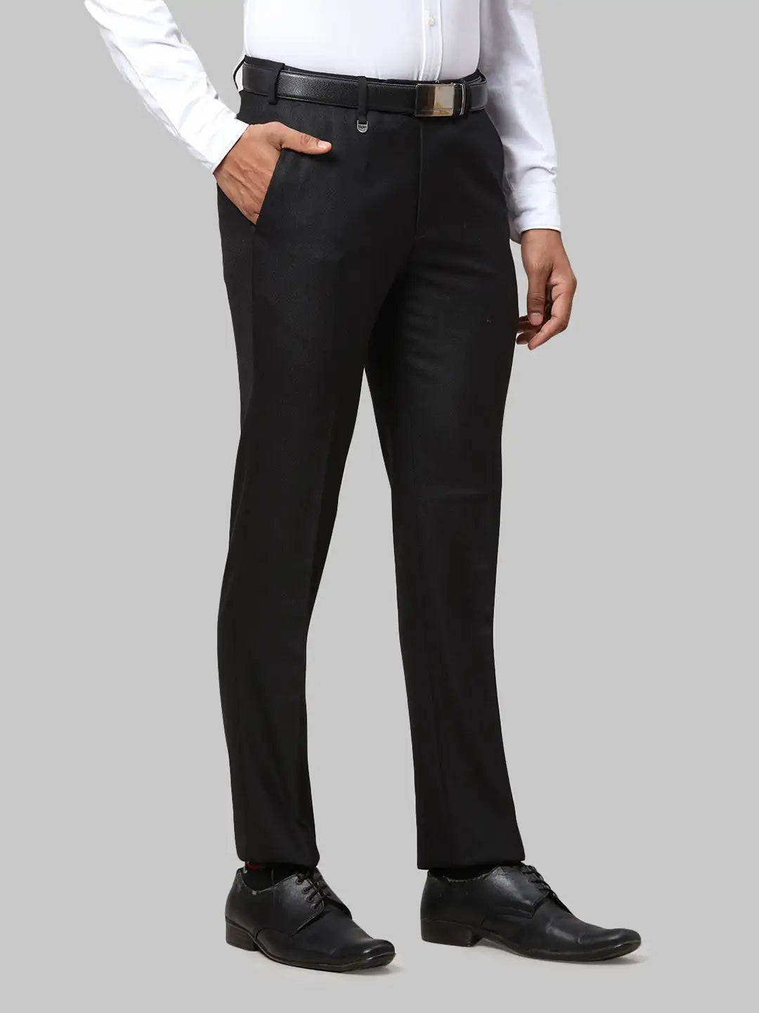Men Slim Fit Blue Trouser