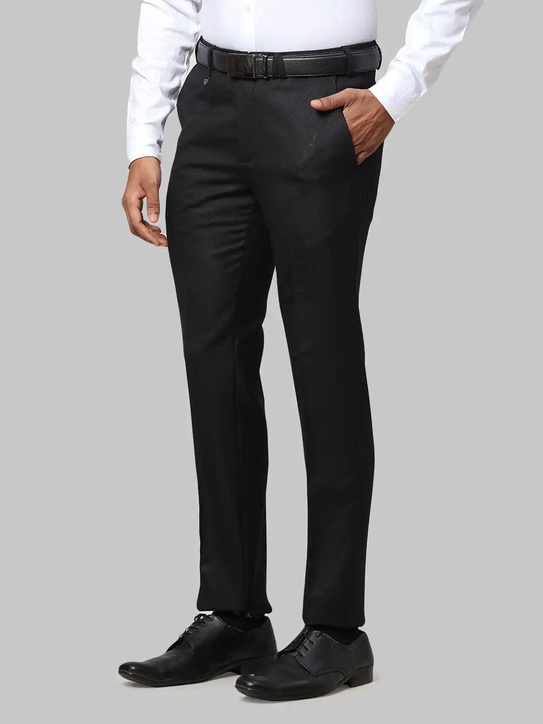 Men Slim Fit Blue Trouser