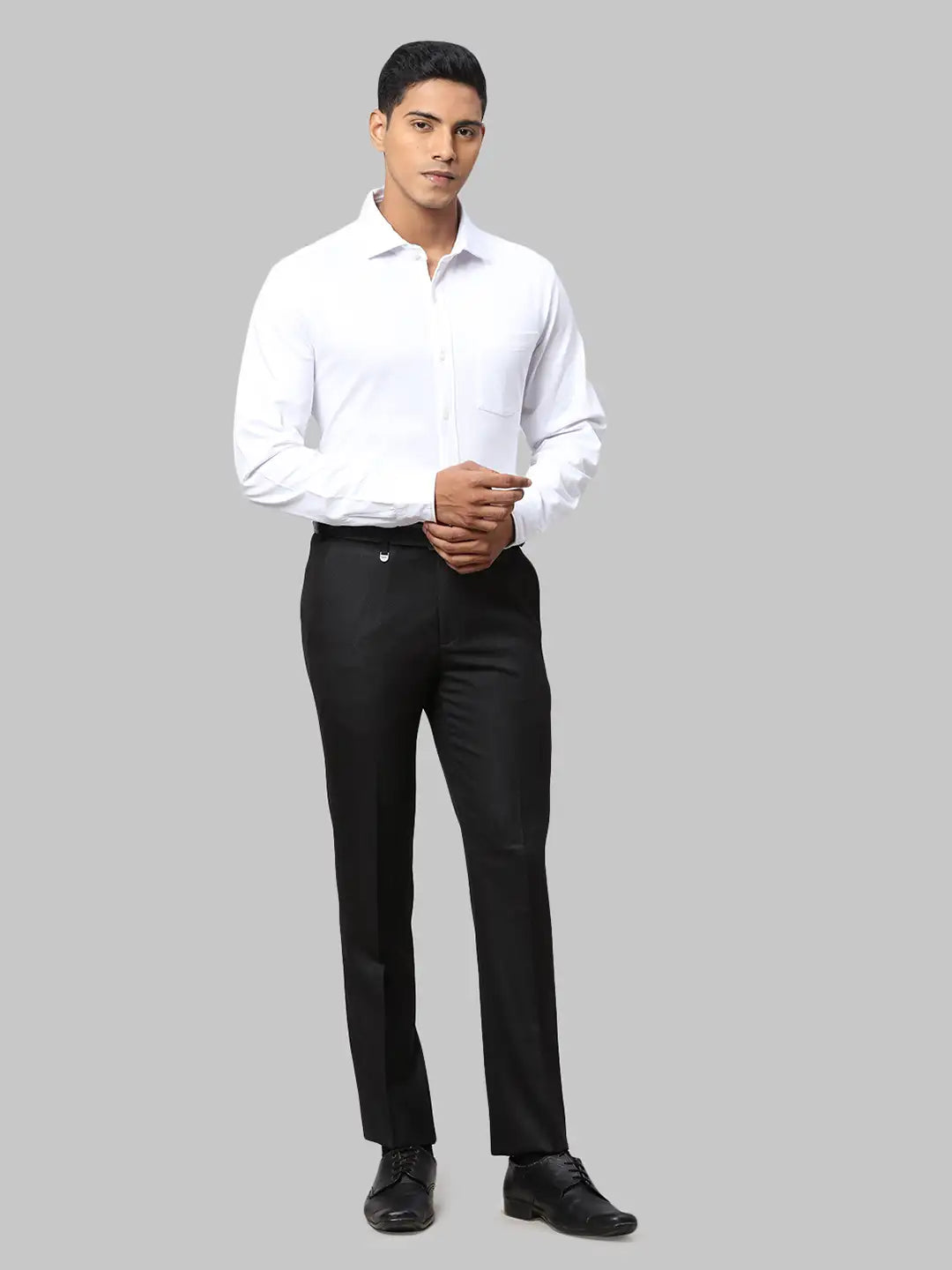 Men Slim Fit Blue Trouser
