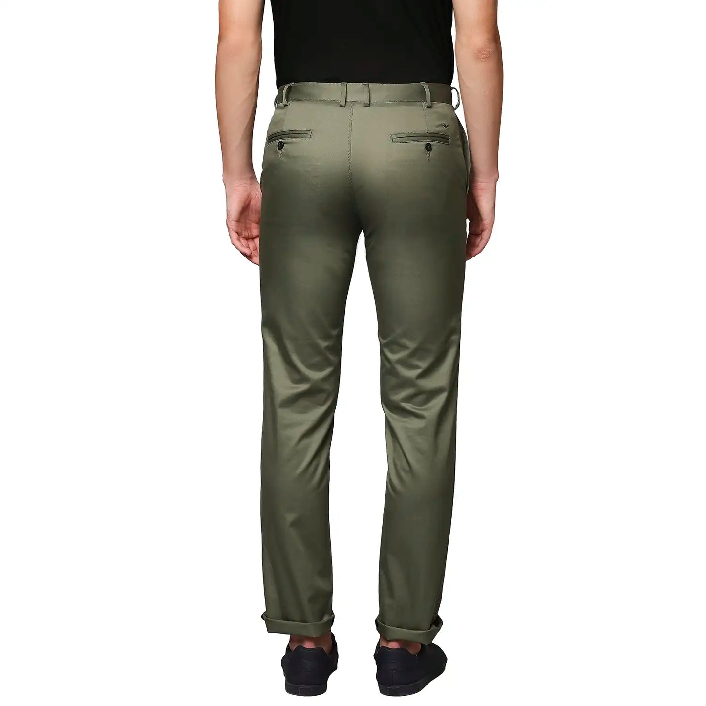 Men Super Slim Fit Dark Brown Chinos