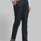Men Black Super Slim Fit Checks Small Polyester Blend Trouser