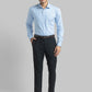 Men Black Super Slim Fit Checks Small Polyester Blend Trouser