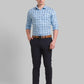 Men Super Slim Fit Blue Chinos & Trouser