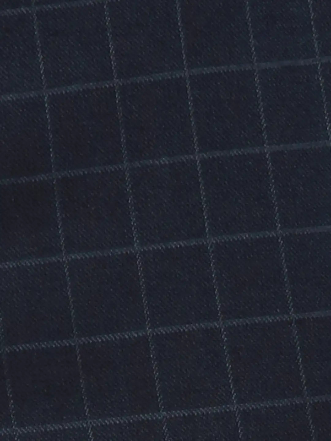 Park Avenue Men Blue Checks Super Slim Fit Polyester Blend Trousers