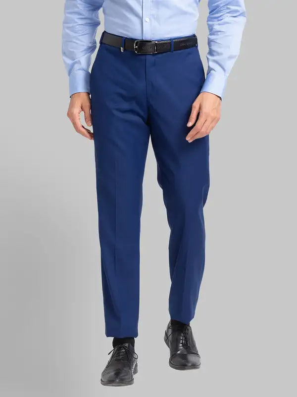 Men Slim Fit Grey Trouser
