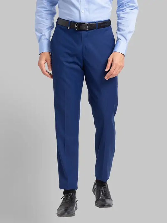 Men Slim Fit Grey Trouser