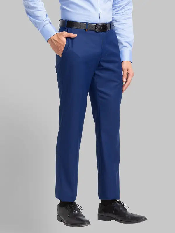 Men Slim Fit Grey Trouser