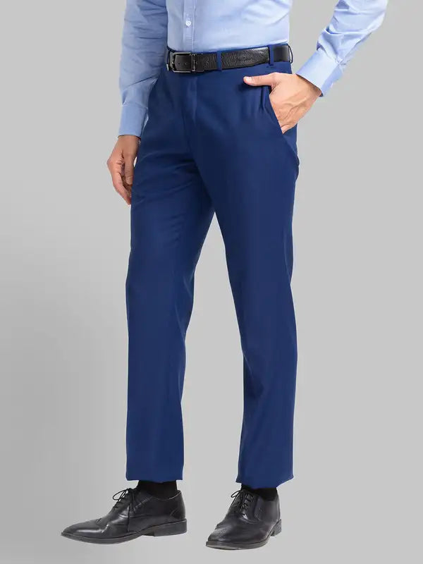 Men Slim Fit Grey Trouser
