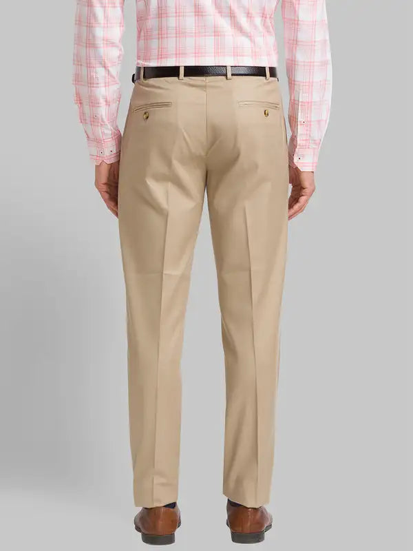 Men Slim Fit Light Grey Trouser