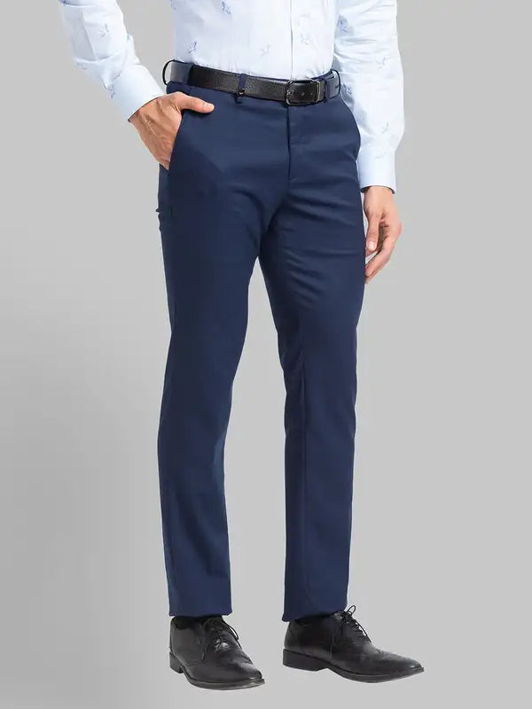 Men Super Slim Fit Grey Trouser