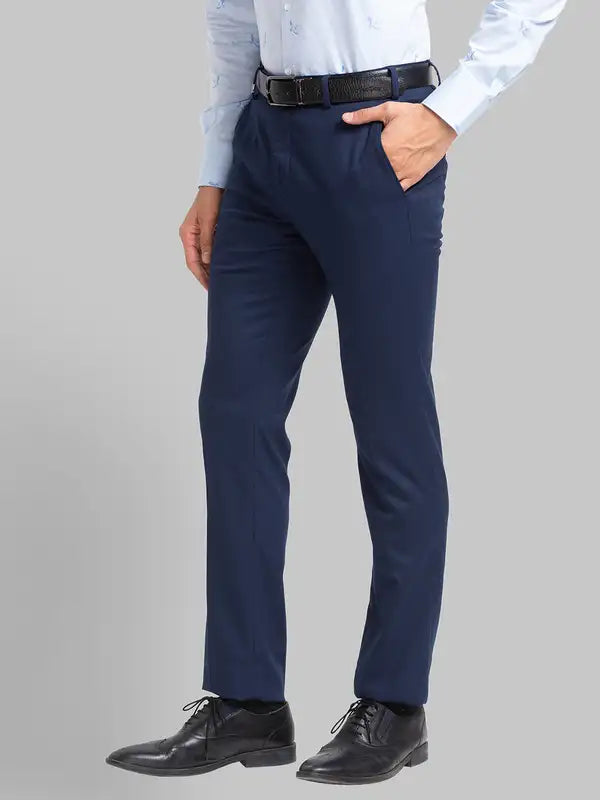 Men Super Slim Fit Grey Trouser