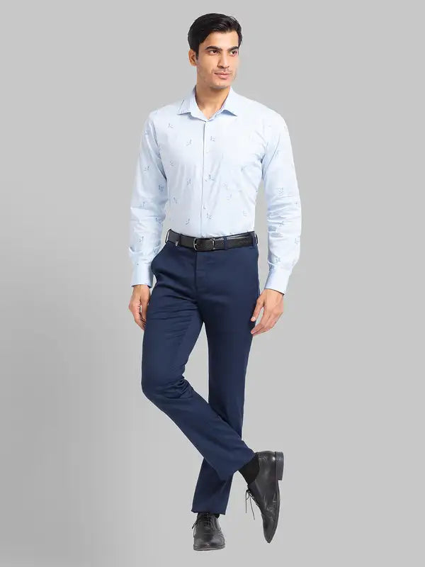 Men Super Slim Fit Grey Trouser