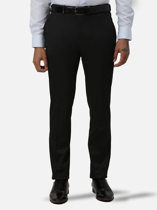 Men Super Slim Fit Black Trouser