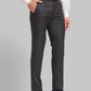 Park Avenue Men Black Structure Slim Fit Polyester Blend Trousers