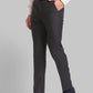 Park Avenue Men Black Structure Slim Fit Polyester Blend Trousers