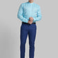 Men Grey Super Slim Fit Structure Polyester Blend   Trouser