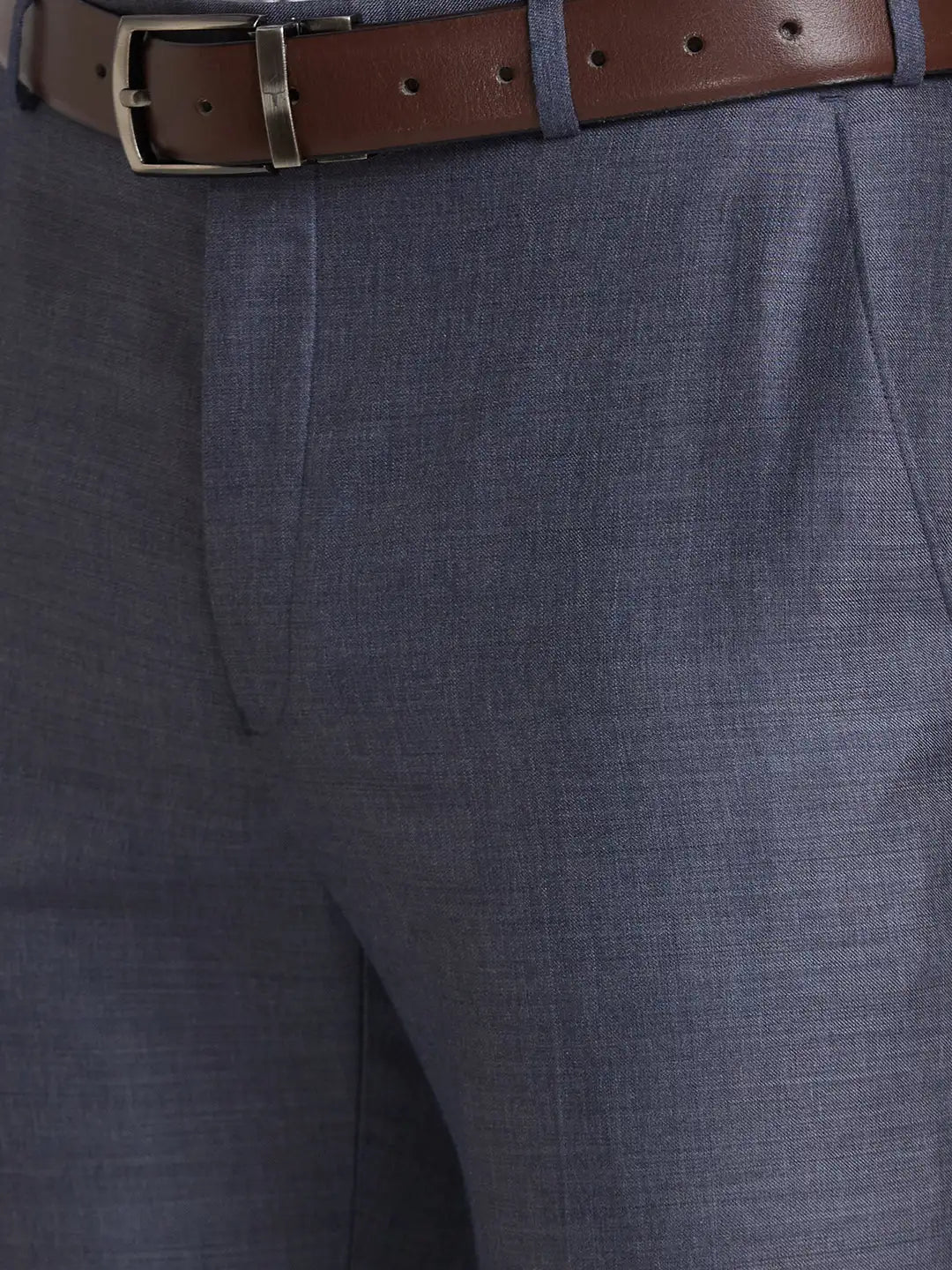 Men Super Slim Fit Grey Trouser