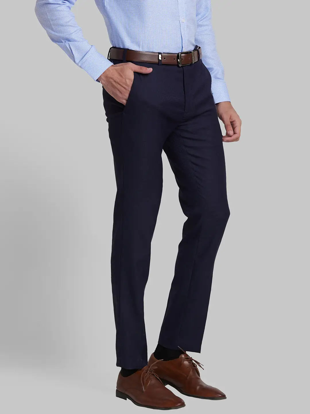 Men Super Slim Fit Black Trouser