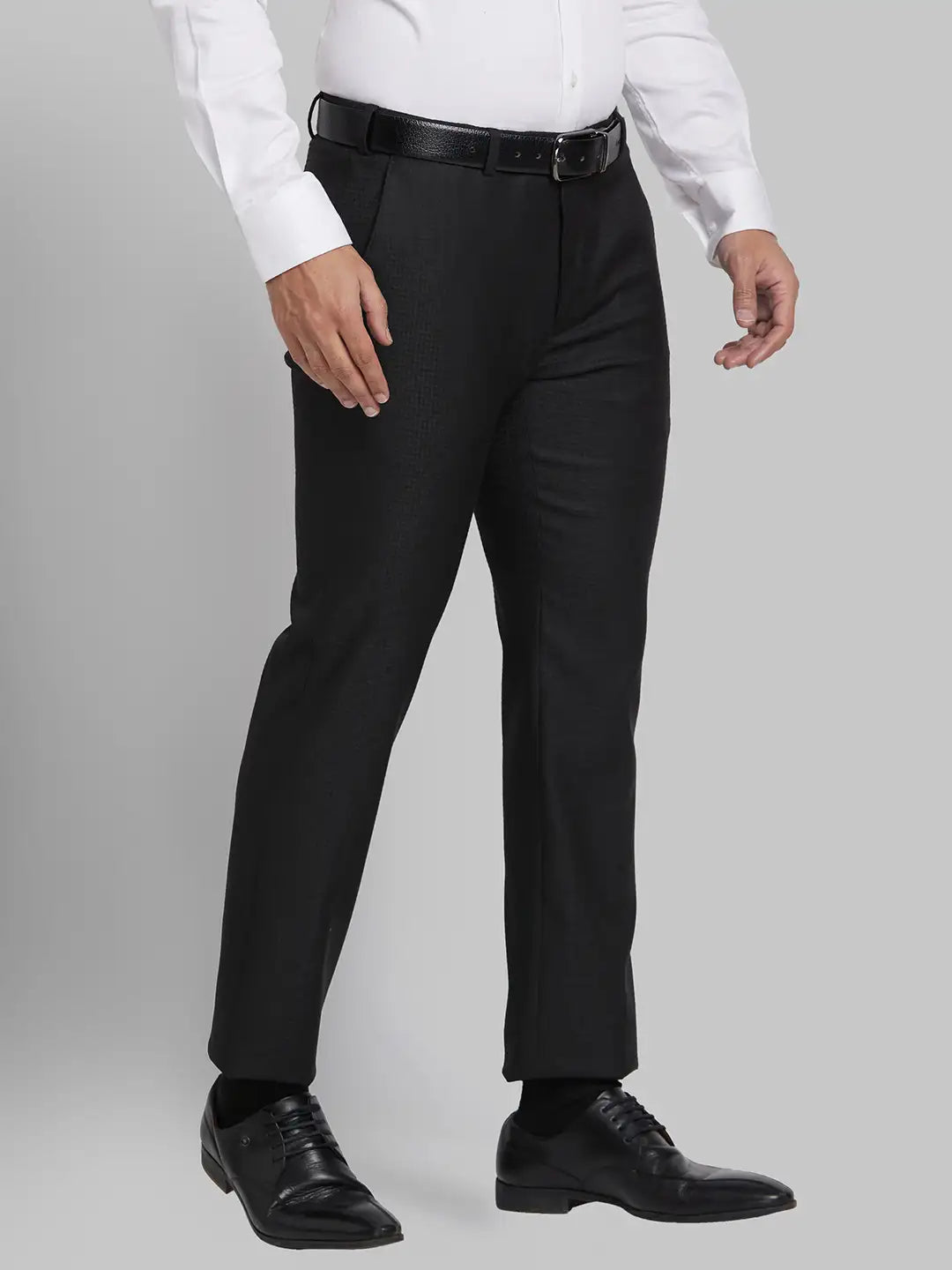 Men Super Slim Fit Grey Trouser