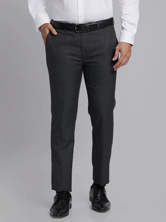 Men Super Slim Fit Blue Trouser